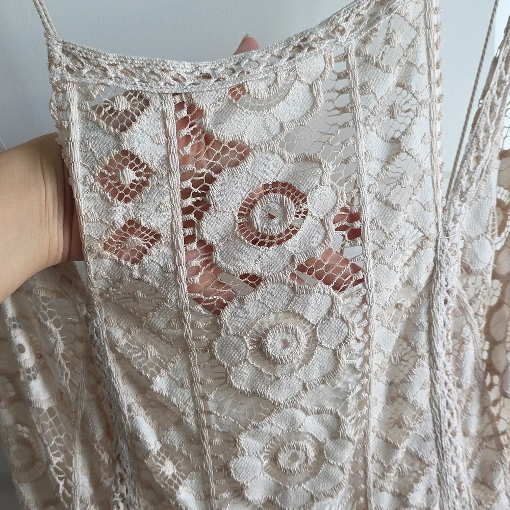 Free People Just Like Honey Lace Dress in ivory, Size 4 G189
